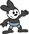 An image of a cartoon rabbit oswald wearing blue pants